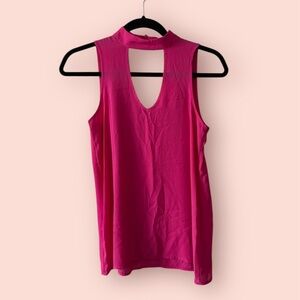 Hippie Rose Hot Pink Chiffon Tank Top